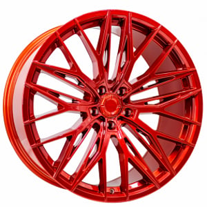 22" Staggered Lexani Wheels Aries Custom Candy Red Rims