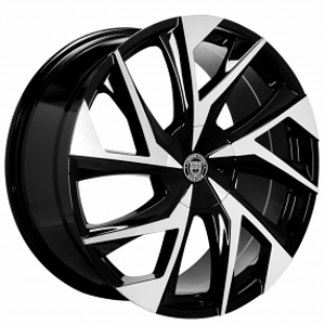 28" Lexani Wheels Ghost Gloss Black Machined Rims