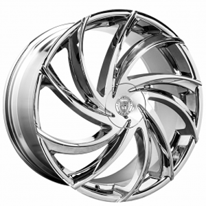 24" Lexani Wheels Twister Chrome Rims 