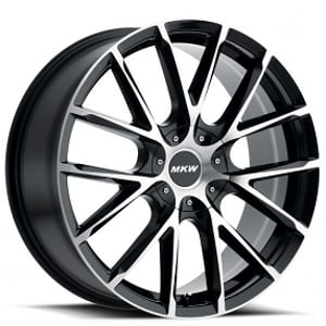 20" MKW Wheels M123 Gloss Black Machined Face Rims 