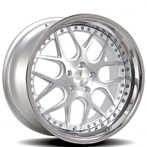20" Rennen Wheels CSL 2 Silver with Chrome Step Lip Rims 
