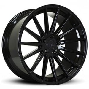 21" Staggered Road Force Wheels RF15 Gloss Black Rims 