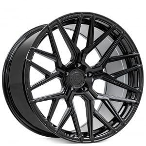 21" Staggered Rohana Wheels RFX10 Gloss Black Flow Formed Rims