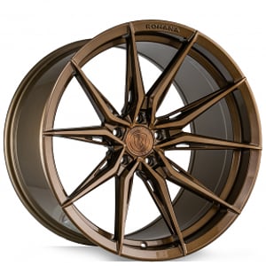20" Staggered Rohana Wheels RFX13 Brushed Bronze Flow Formed Rims