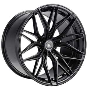 19/20" Staggered Rohana Wheels RFX17 Gloss Black Corvette Flow Formed Rims