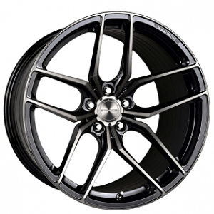 19/20" Staggered Stance Wheels SF03 Gloss Black Tinted Machined Corvette Flow Formed Rims