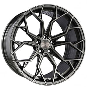 20" Staggered Stance Wheels SF10 Brushed Dual Gunmetal Flow Formed Rims 