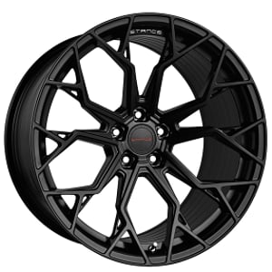 20" Staggered Stance Wheels SF10 Matte Black Flow Formed Rims
