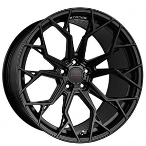 22" Staggered Stance Wheels SF10 Gloss Black Flow Formed Rims