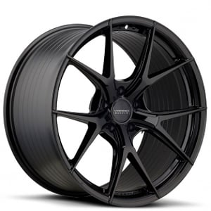 20" Staggered Varro Wheels VD38X Gloss Black Spin Forged Rims