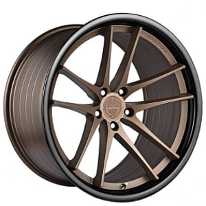 20" Vertini Wheels RFS1.5 Satin Bronze with Black Lip Flow Formed Rims