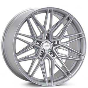 21" Staggered Vossen Wheels HF-7 Custom Satin Silver Rims