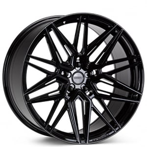 21" Staggered Vossen Wheels HF-7 Custom Gloss Black Rims