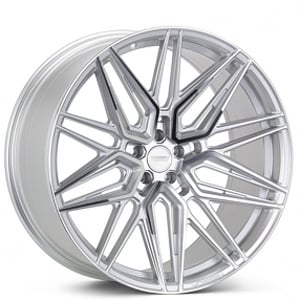 20" Staggered Vossen Wheels HF-7 Silver Polished Rims