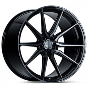 20" Staggered Vossen Wheels HF-3 Double Tinted Gloss Black Rims 