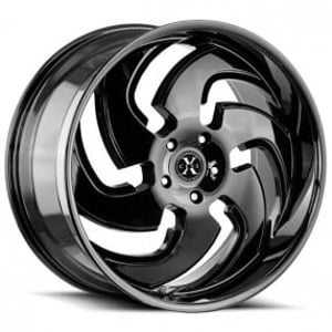 24" Xcess Wheels X03 Gloss Black Rims