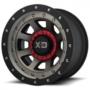 17" XD Wheels XD137 FMJ Satin Black with Dark Tinted Off-Road Rims 