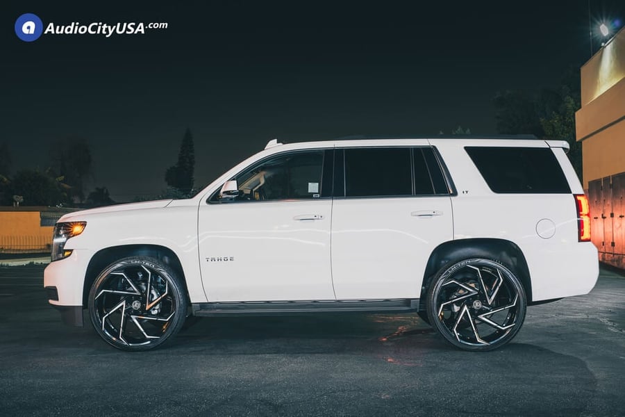 26" Lexani Wheels Cyclone Black Machined Rims for 2018 Chevy Tahoe Audio City USA