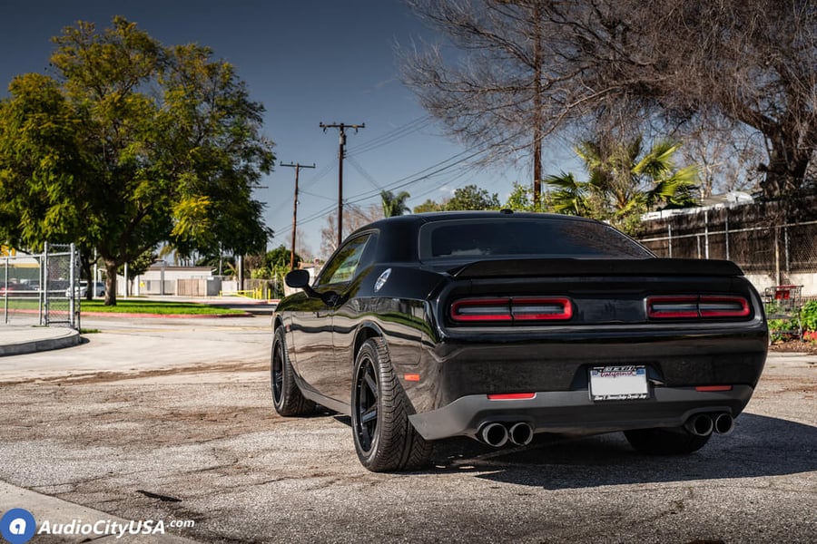 20" FR  73 Staggered Dodge Demon Wheels with Gloss Black OEM Replica Rims