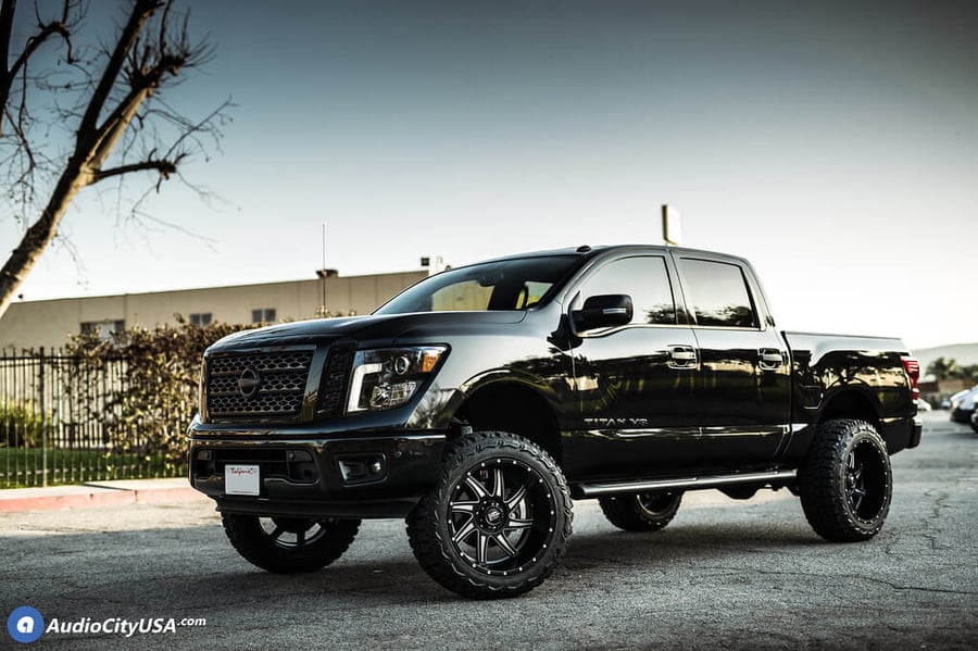 22″ American Truxx Wheels AT-162 Vortex Black Machined Off-Road Rims