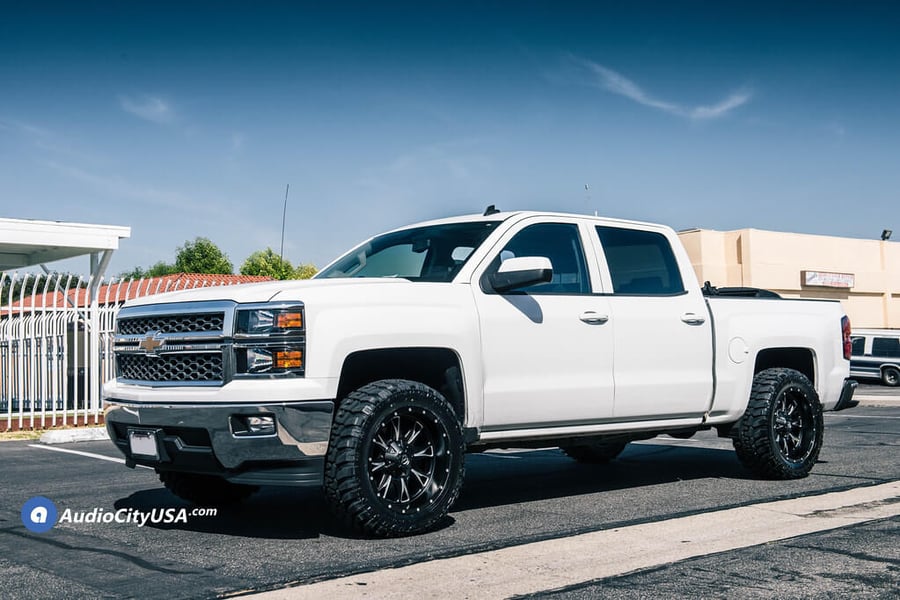 20″ Fuel Wheels D513 Throttle Matte Black Milled Off-Road Rims for 2016 Chevrolet Silverado 1500 | Audio City USA
