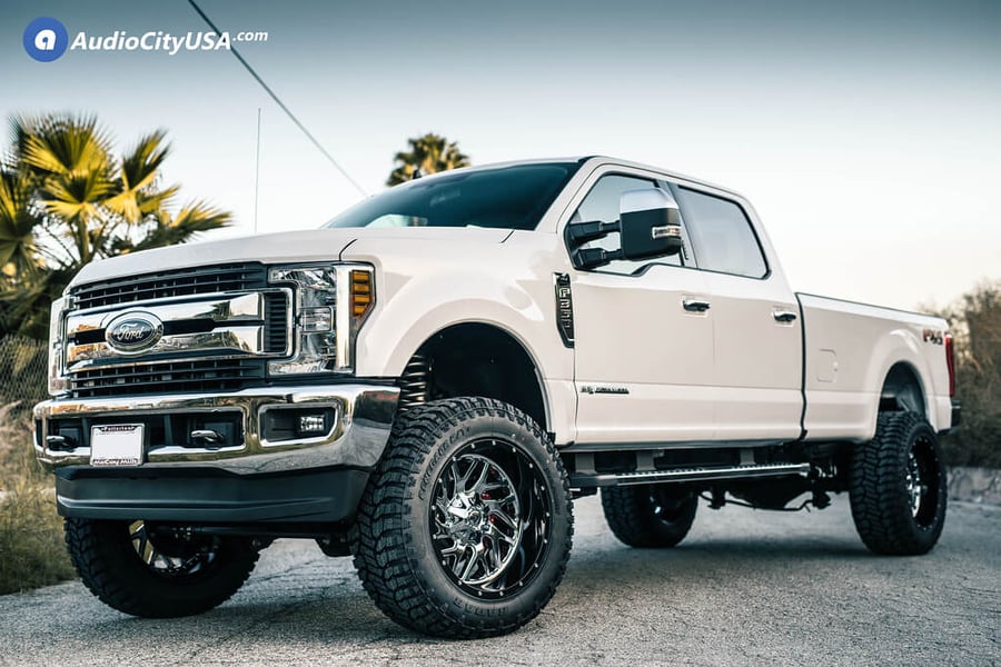 22" Fuel Wheels D211 Triton Chrome Face with Gloss Black Lip Two Piece Off-Road Rims