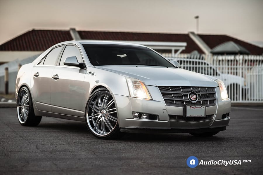 22" XIX Wheels X23 Silver Machine with SS Lip Rims