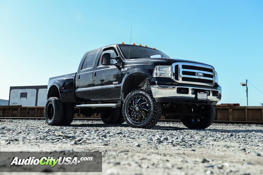 ford_f350_dually_20_fuel_wheels_cleaver_offroad_rims_audiocityusa