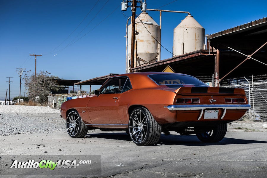 Erw Rims 1969 Chevy Camaro Z28 with 20/22″ ERW Wheels ERW-3 Black Machined Rims