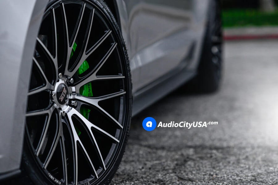 20″ STR Wheels 615 Black Machined Deep Concave Rims For 2016 Ford ...