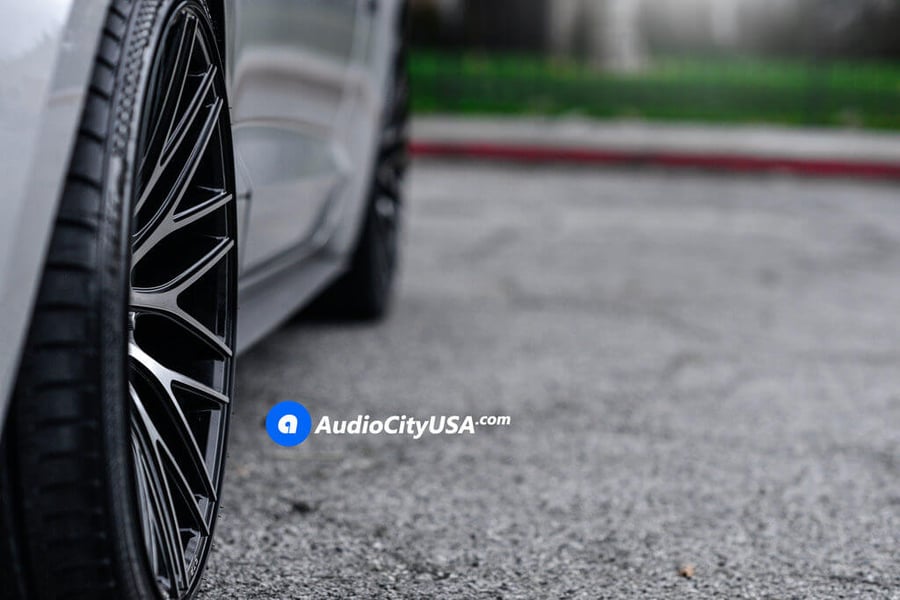 20″ STR Wheels 615 Black Machined Deep Concave Rims For 2016 Ford ...