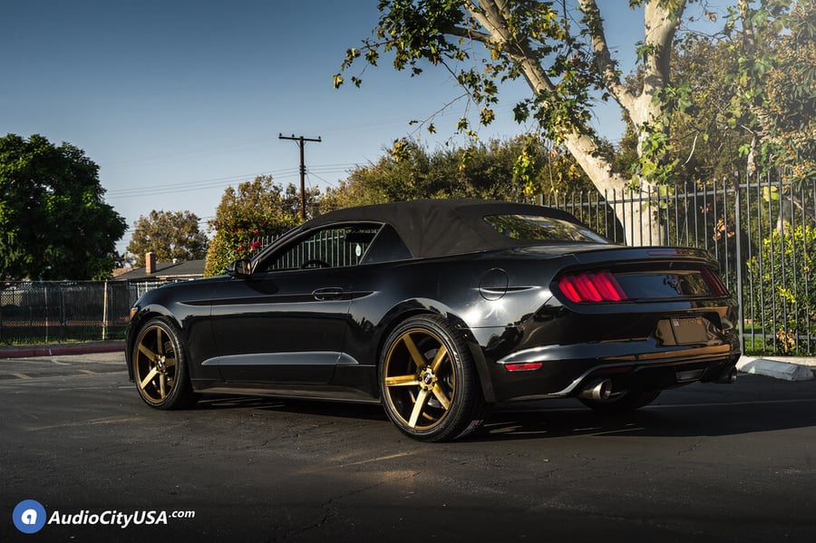 20″ Staggered STR Wheels 607 Titanium Rims For 2015 Ford Mustang