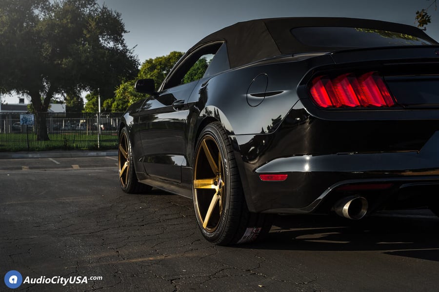 20″ Staggered STR Wheels 607 Titanium Rims For 2015 Ford Mustang