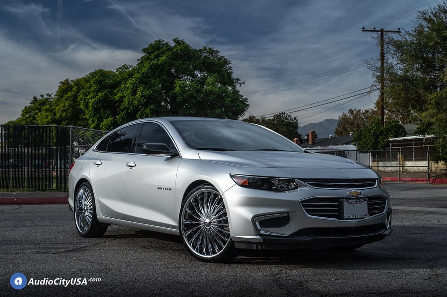 22x8 Velocity Wheels VW 11 Chrome Rims For 2017 Chevrolet Malibu Rims ...