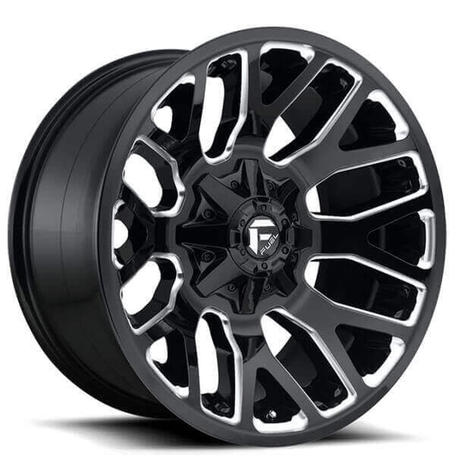 20” Fuel Wheels D576 Assault with Gloss Black Milled Off-Road Rims for ...