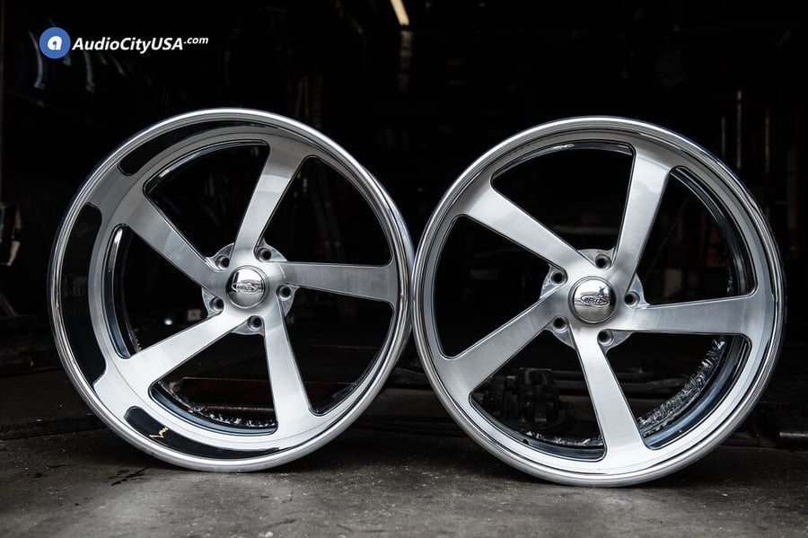 24 Inch Intros Rims 24×12 Intro Wheels Twisted Rally Brush Face Polish LIP and Windws Rims ...