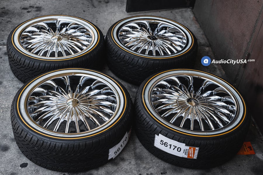 20×8.5 inch Velocity Wheels VW11 Chrome Rims And Vogue Tires Paackages ...