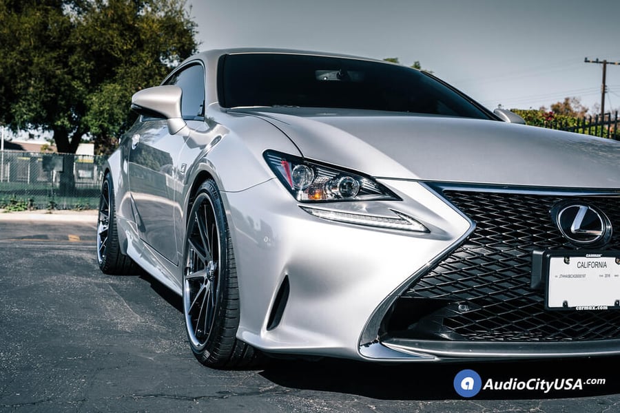 20″ Staggered Rohana Wheels RC10 Machined Black Rims for 2016 Lexus RC 350