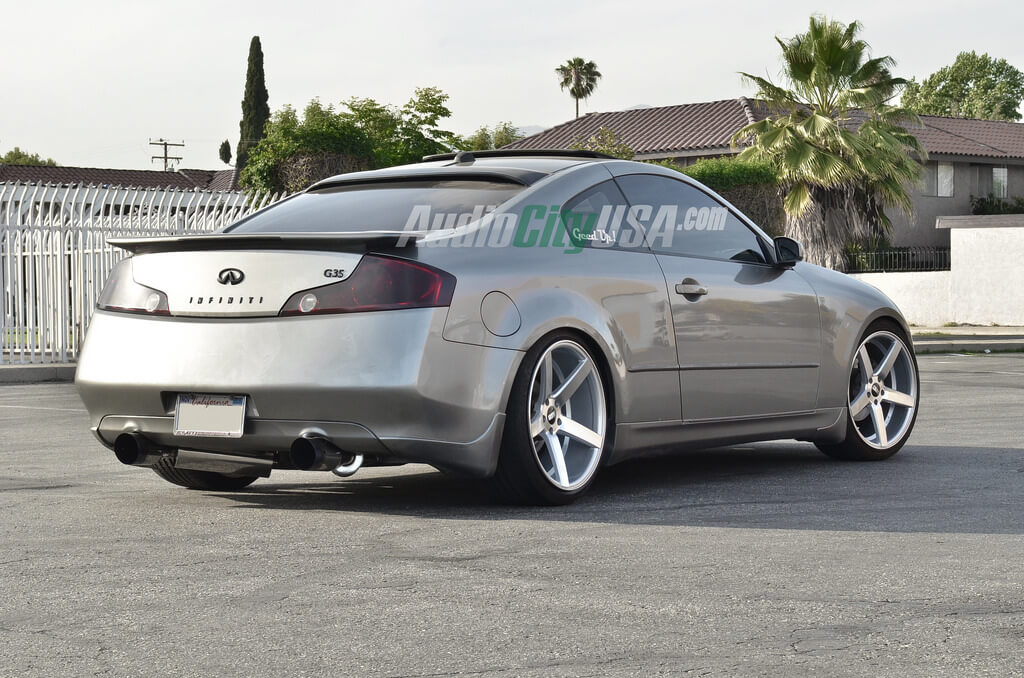 Infiniti G35 Coupe on 20" STR Wheels 607 Silver **DEEP CONCAVE