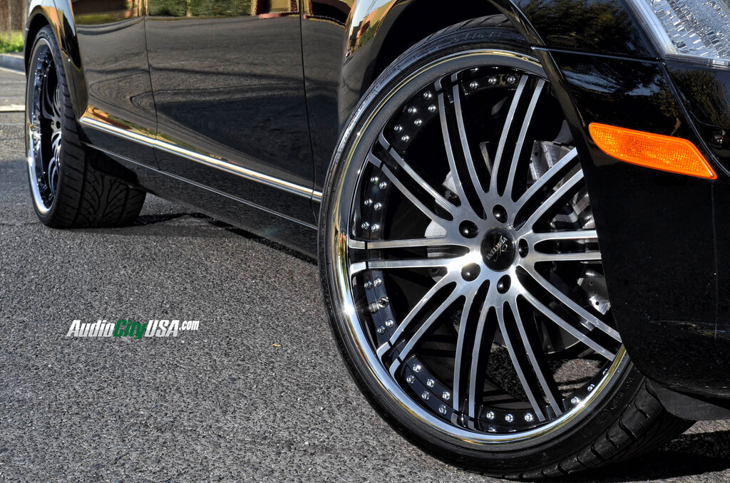 22″ Vertini Wheels Hennessey Black machine chrome for 2010 Mercedes ...