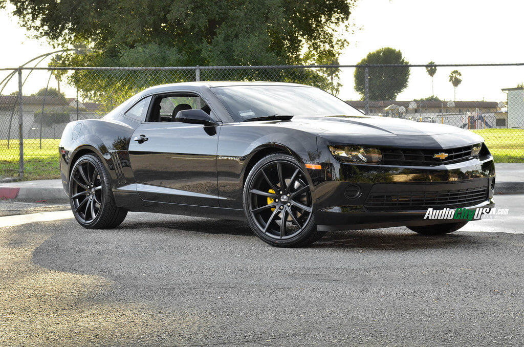 2014 Chevy Camaro 22" ACE Wheels Convex matte black wheels wheel and t...