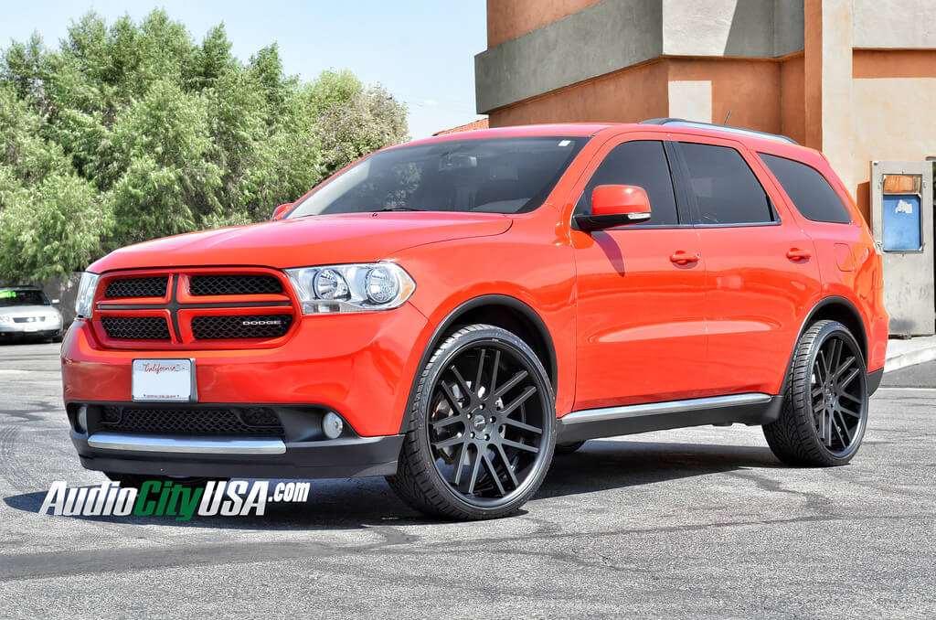 24″ Gianelle Wheels Yerevan matte black wheels for 2013 Dodge Durango