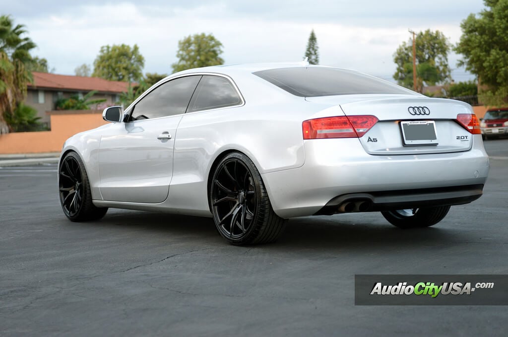 20x10 Varro VD Wheels VD 01 Matte black rims Dual Concave on 2012 Audi