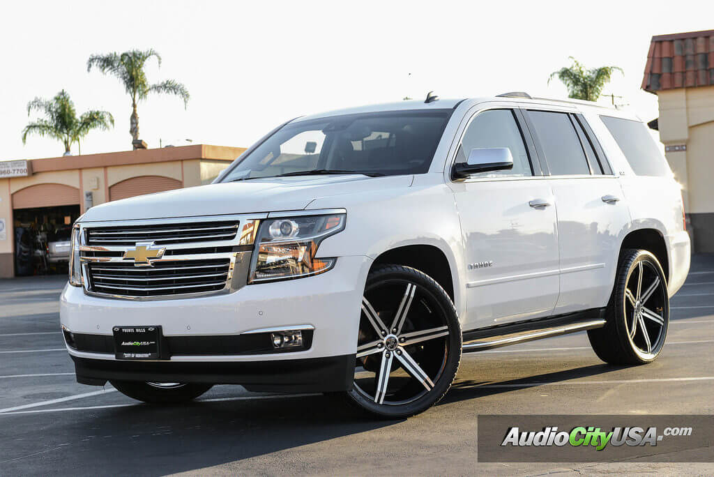 24″ Versante Wheels VT 228 Black Machine Rims For 2015 Chevy Tahoe