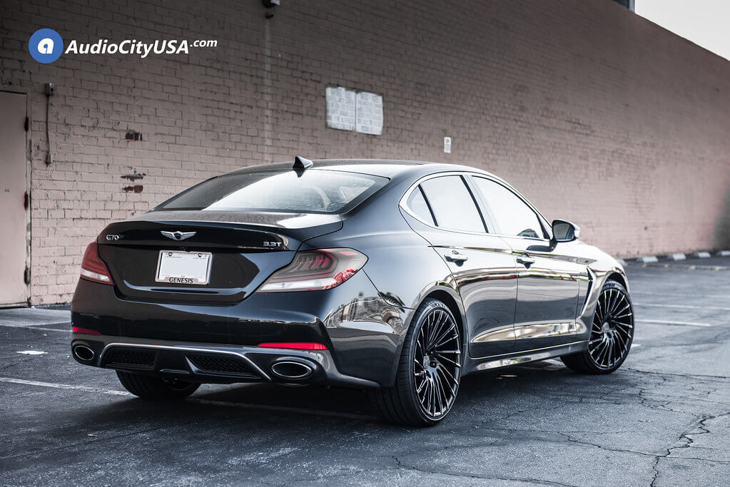 20" Lexani Wheels Wraith Gloss Black with Machined Tips