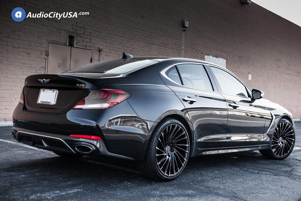 20" Lexani Wheels Wraith Gloss Black with Machined Tips