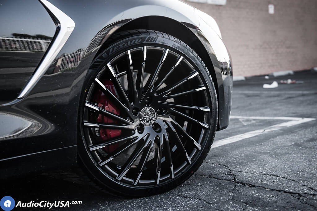 20" Lexani Wheels Wraith Gloss Black with Machined Tips