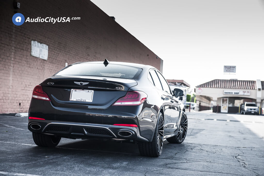 20" Lexani Wheels Wraith Gloss Black with Machined Tips