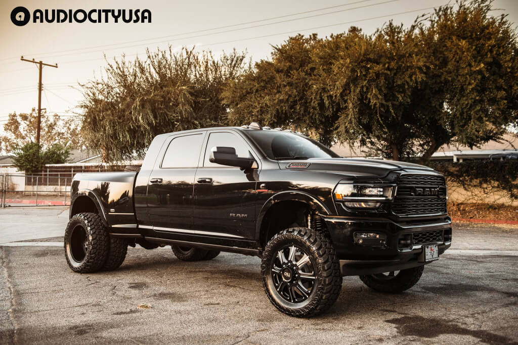22″ Cali Off-Road Wheels 9105 Brutal Satin Black Milled Dually for 2020 Best Tires For A Ram 3500 Dually