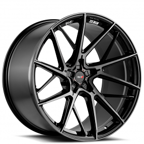 21&quot; Staggered Savini Wheels SV-F6 Gloss Black with Double Dark Tint